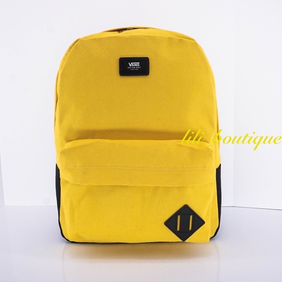 NWT Vans Old Skool III Backpack School Laptop Bag VN0A3I6RD2P Sulphur Black $36